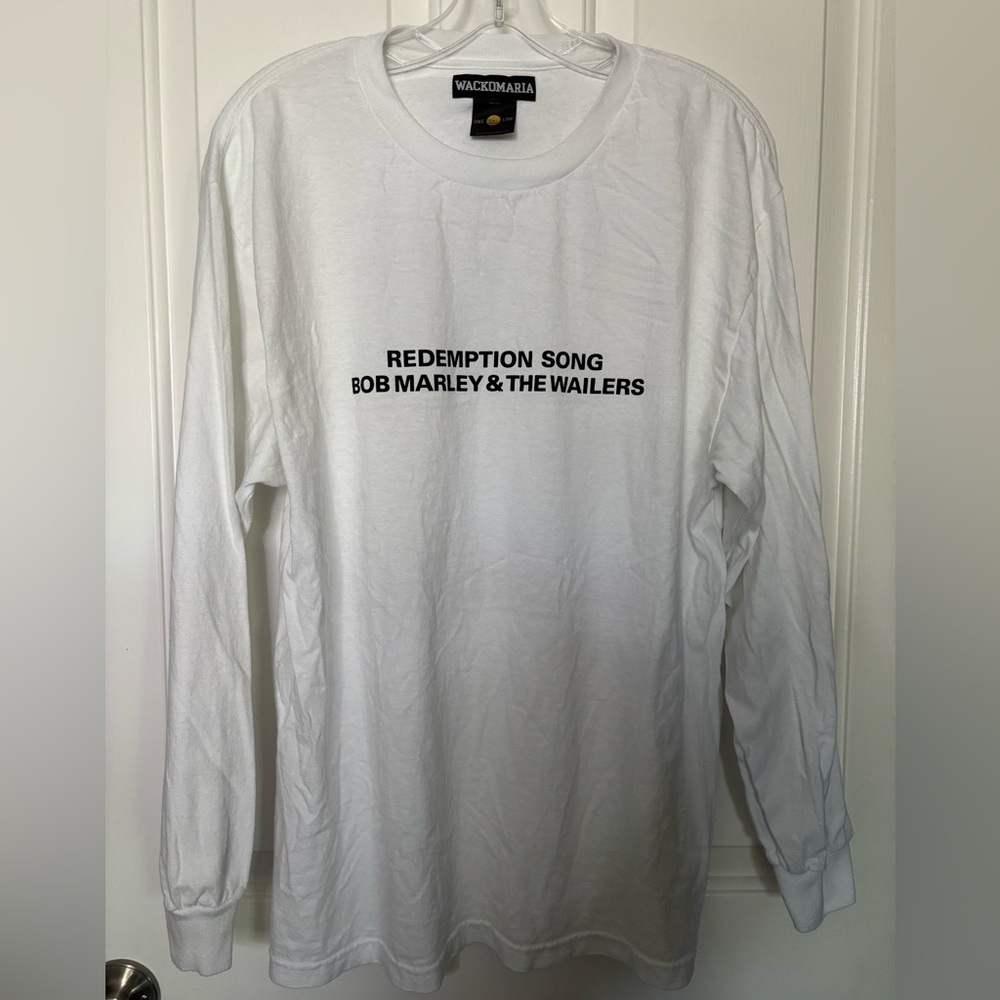 EUC Men’s Bob Marley White ‘Redemption Song’ Long Sleeve TShirt sz L
